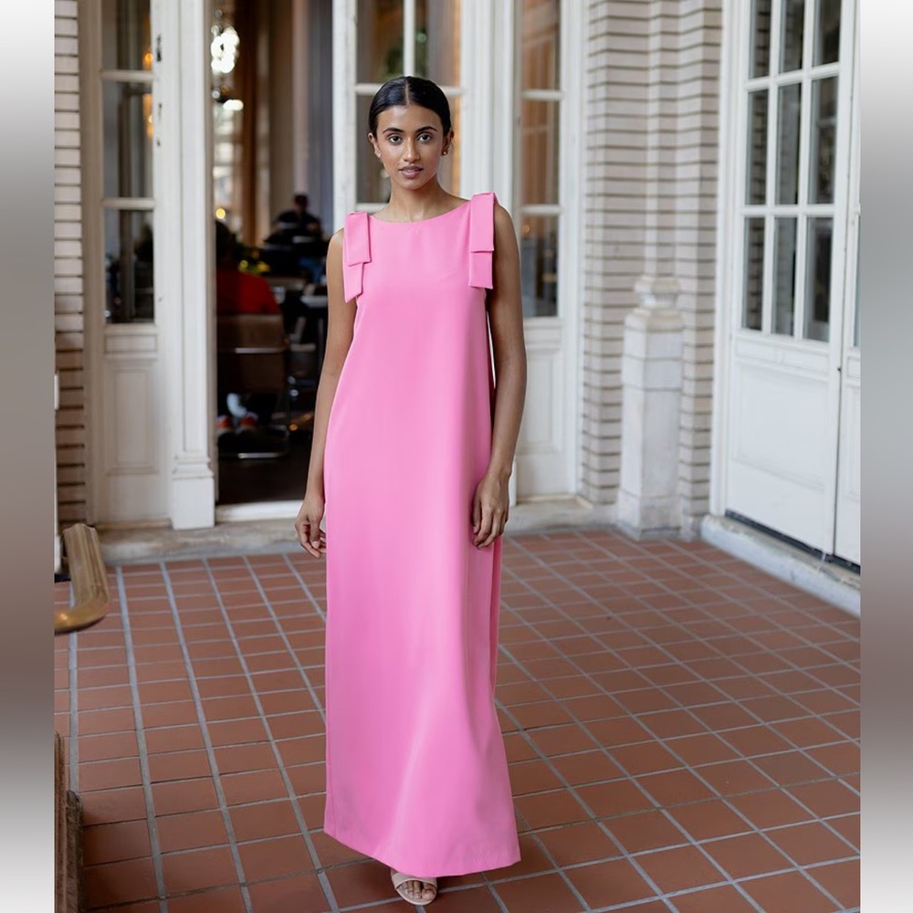 Pink Maxi Shift Dress Abbey Glass Size XS
